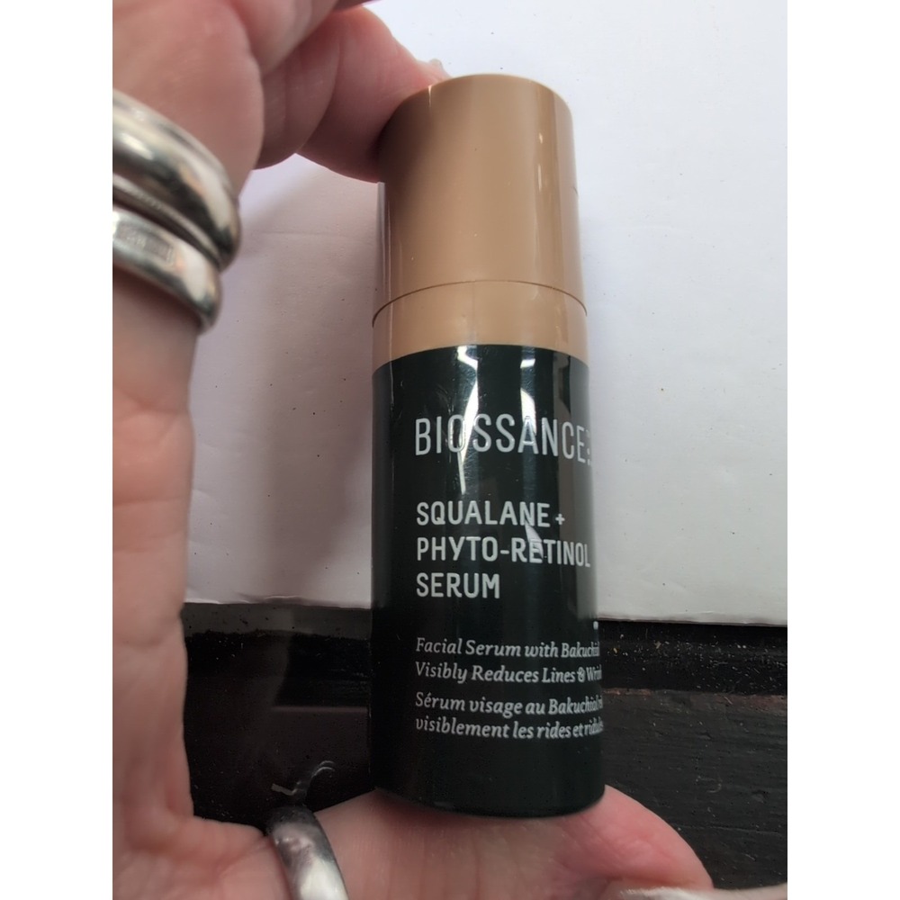 New Biossance Squalane + Phyto-Retinol Face Serum .33‎ oz Reduces Lines Wrinkles